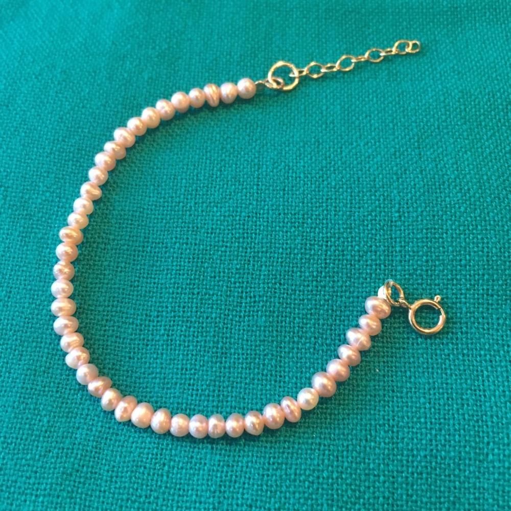 Pink Freshwater Pearl 14k Gold Filled Bracelet